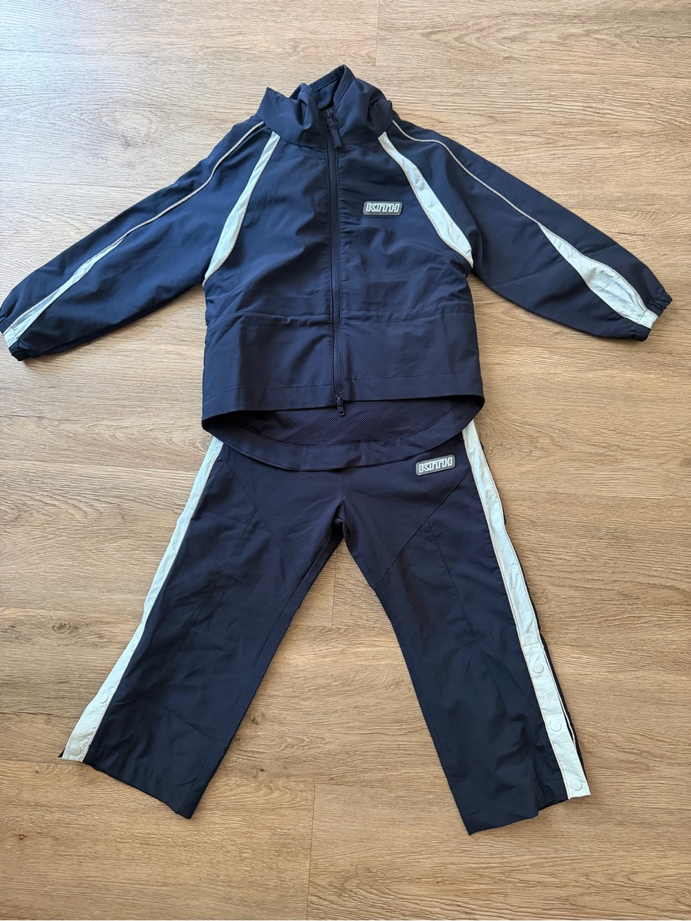 Kith Navy and White Kids Rain Jacket & Pants Set